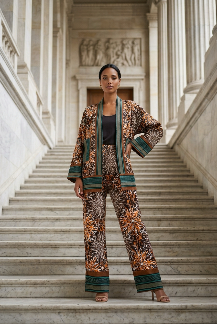 The Mide Kimono & Pant Set